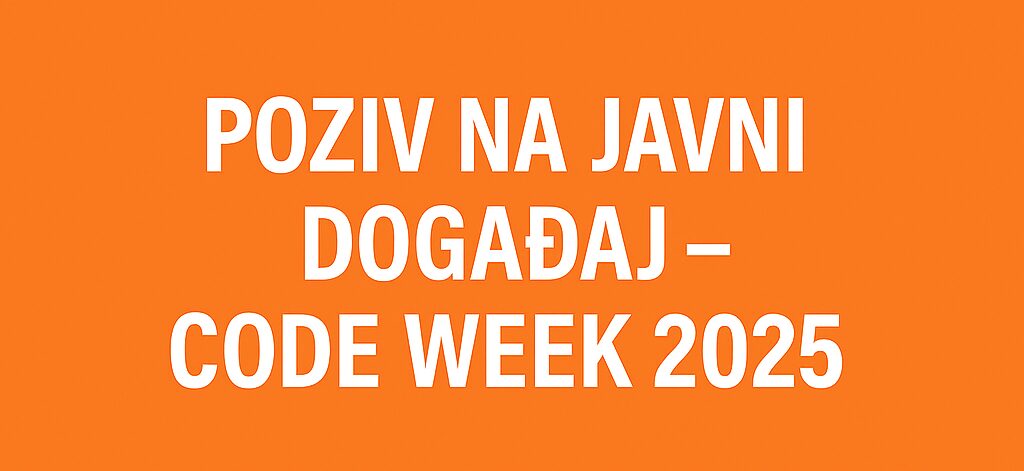 Poziv na javni događaj – Code Week 2025.