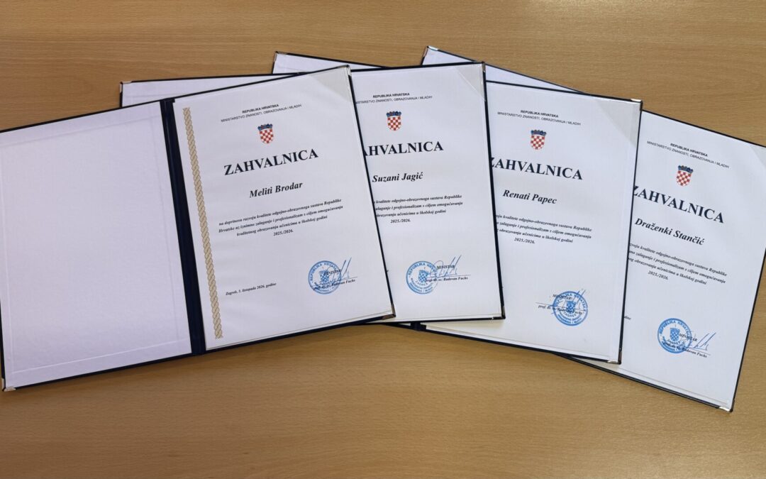 Nagrađene četiri djelatnice naše škole.